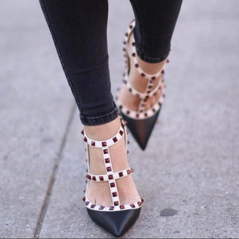 💯authentic Valentino studded heel 36 NWB - Picture 1 of 4
